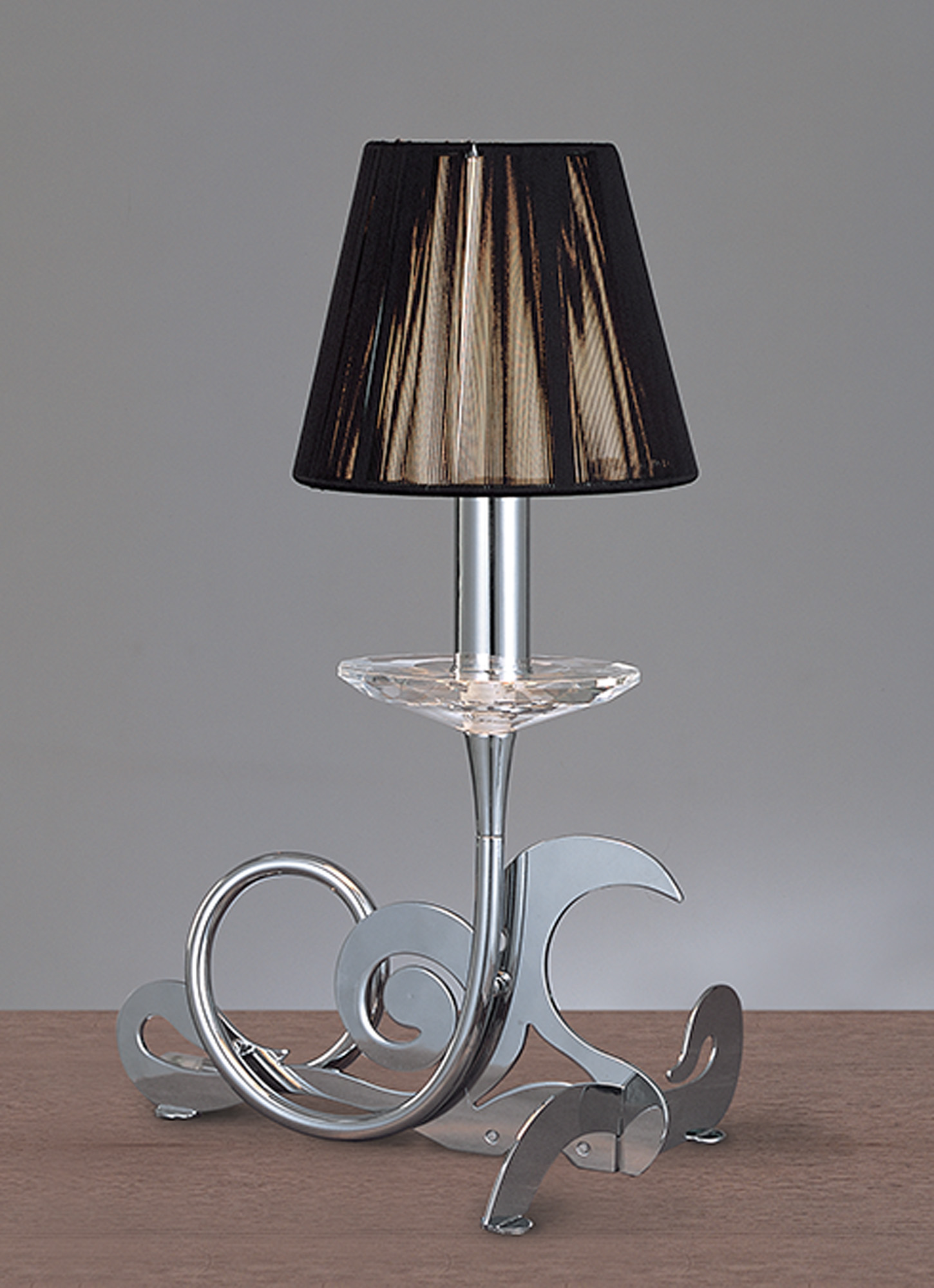 Acanto Polished Chrome Table Lamps Mantra Shaded Table Lamps